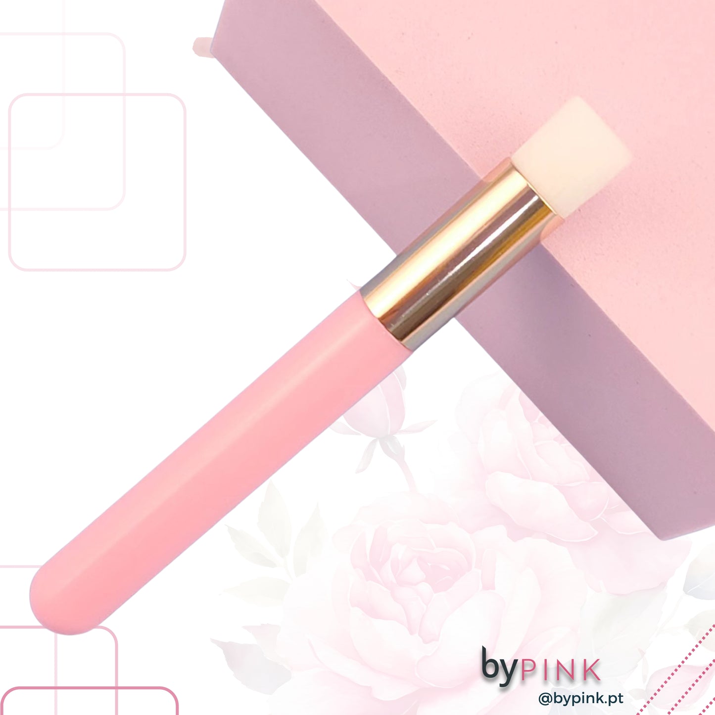 Pinçel macio para limpeza de pestanas |  Rosa