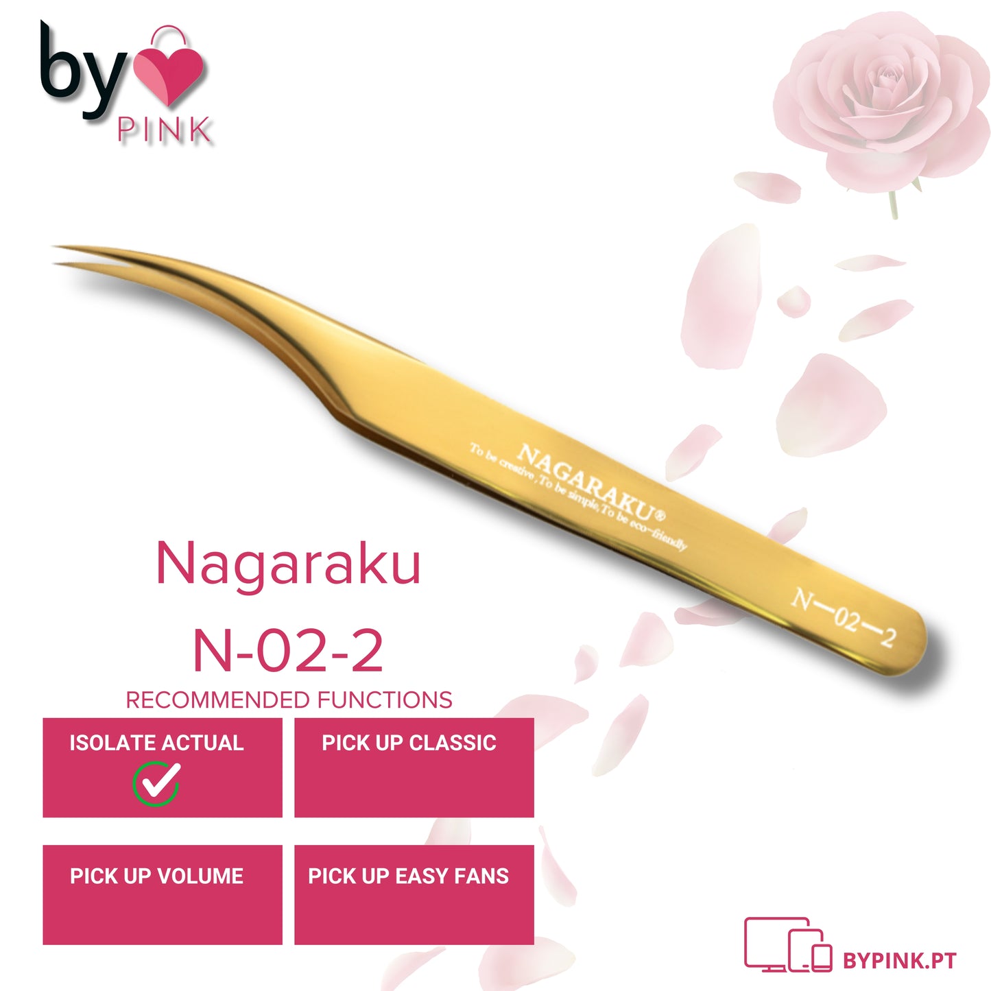 Pinça Nagaraku N-02-2 Gold