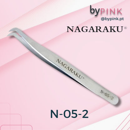 Pinças de Extensão Cílios, Aço Inoxidável NAGARAKU N-05-2