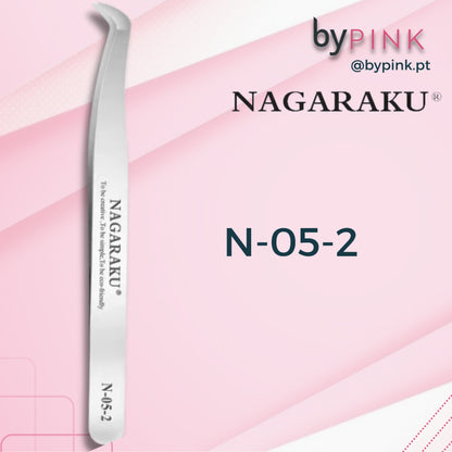 Pinças de Extensão Cílios, Aço Inoxidável NAGARAKU N-05-2
